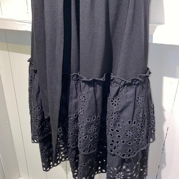 Rachel Parcell Black Eyelet Ruffle Dress Teared Layer Women’s XS - Picture 5 of 12